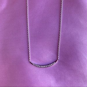 Fossil rhinestone necklace silver